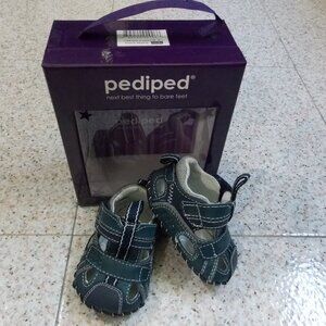 NWB PEDIPED Infant sandal soft soled leather 1764 Piers Navy X-small 0-6months
